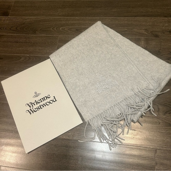 Vivienne Westwood Accessories - Vivienne Westwood Light Gray Scarf